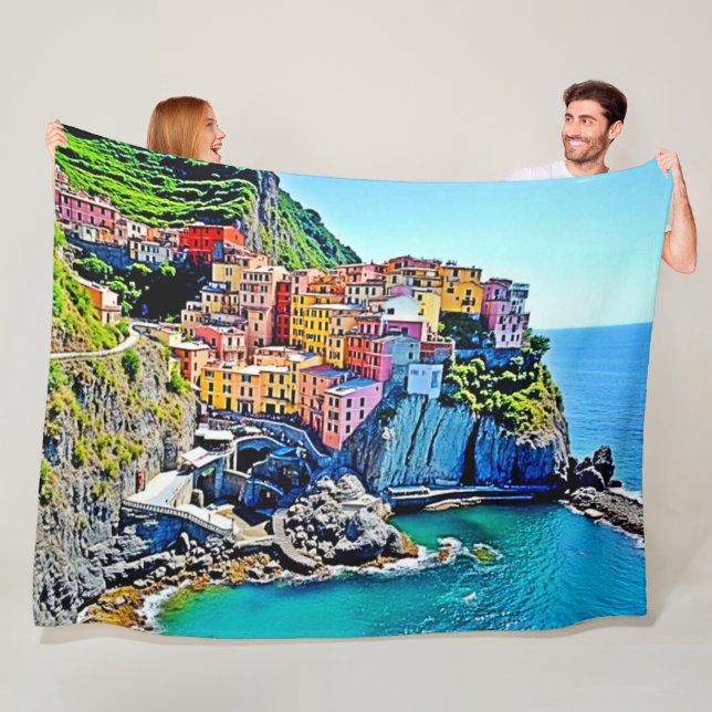 Manta Polar Sueños de acantilado: Los colores de Manarola (In situ)
