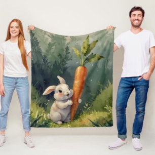 Manta Polar Sueños de conejitos en Meadow: Cama acogedora para