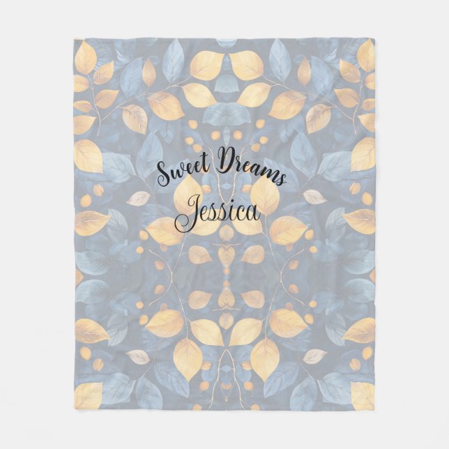 Manta Polar Sueños de follaje dorado Naturaleza otoñal Belleza (Anverso)