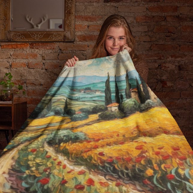 Manta Polar Sueños de la Toscana Dorada (Subido por el creador)