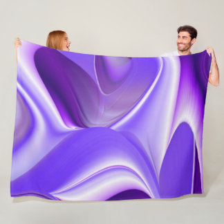 Manta Polar Sueños del arcoiris de flores moradas