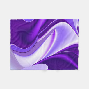Manta Polar Sueños del arcoiris de flores moradas