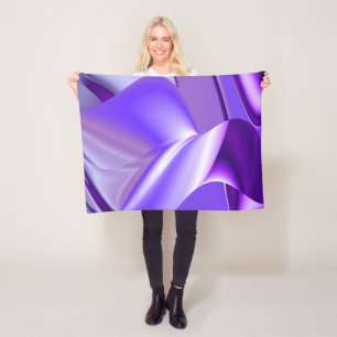 Manta Polar Sueños del arcoiris de flores moradas
