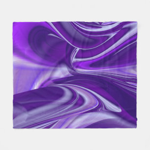 Manta Polar Sueños del arcoiris de flores moradas