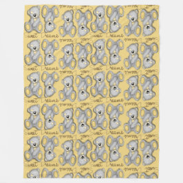 Manta Polar Sueños dulces de acurrucarse Teddy-buff amarillo