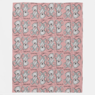 Manta Polar Sueños dulces de acurrucarse Teddy-soft rosa