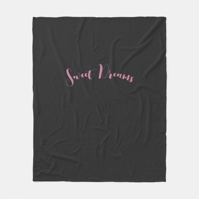 Manta Polar Sueños dulces de rosa y carbón vegetal (Anverso)