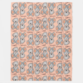 Manta Polar Sueños dulces Sueños de acurrucarse Teddy-peach-am