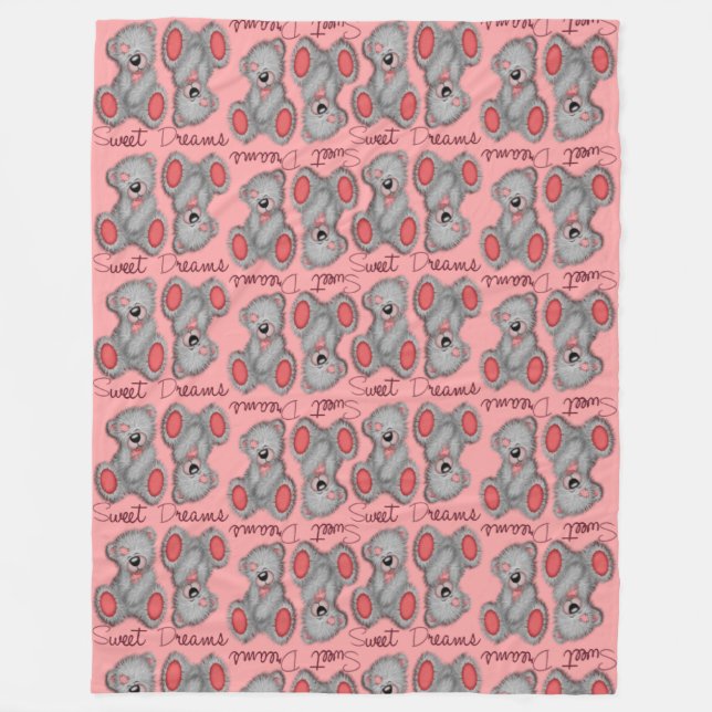 Manta Polar Sueños dulces y dulces (Anverso)