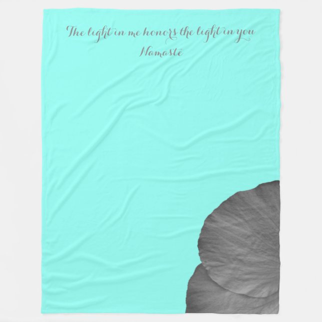 Manta Polar Sueños hawaianos en blanco y negro (Anverso)