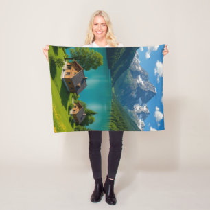 Manta Polar "Sueños turquesa en las cumbres"