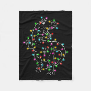 Manta Polar Suéter de Navidad de árbol de dinosaurio T-rex Xma