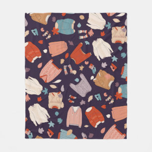 Manta Polar Suéteres multicolores, acogedores, cálidos, de oto