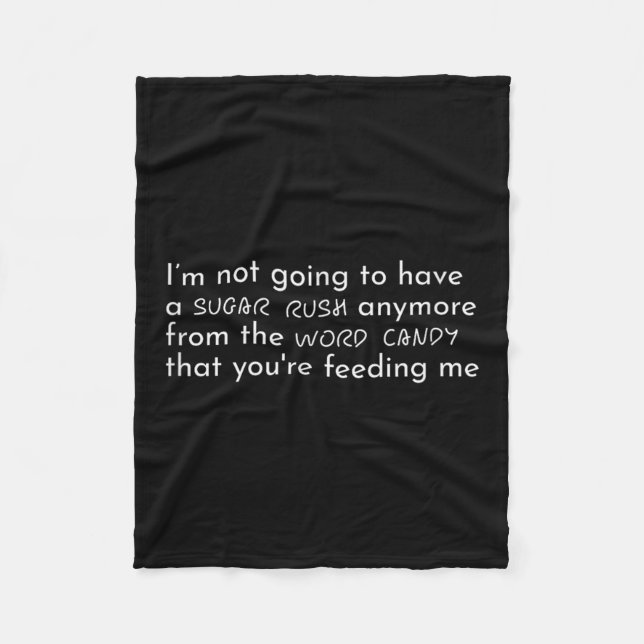 Manta Polar Sugar Rush Word Candy Funny Amaya Quote Island Lov (Anverso)