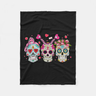 Manta Polar Sugar Skull Amantes de la Pareja El día de San Val