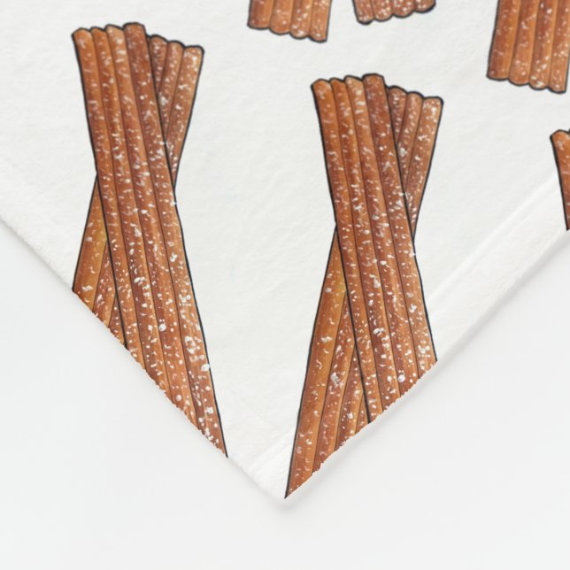 Manta Polar Sugary Churro Fried Dough Pastys Churros Imprimir (Esquina)