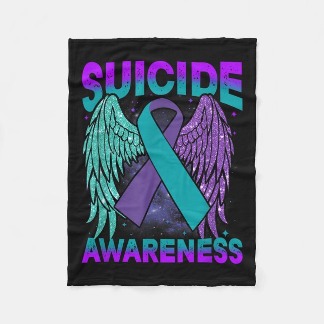 Manta Polar Suicide Awareness Clothing Wings Ribbon Suicide Pr (Anverso)