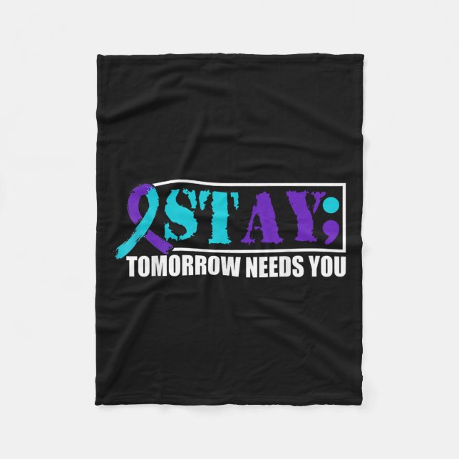 Manta Polar Suicide Awareness Mental Health Tomorrow Semicolon (Anverso)