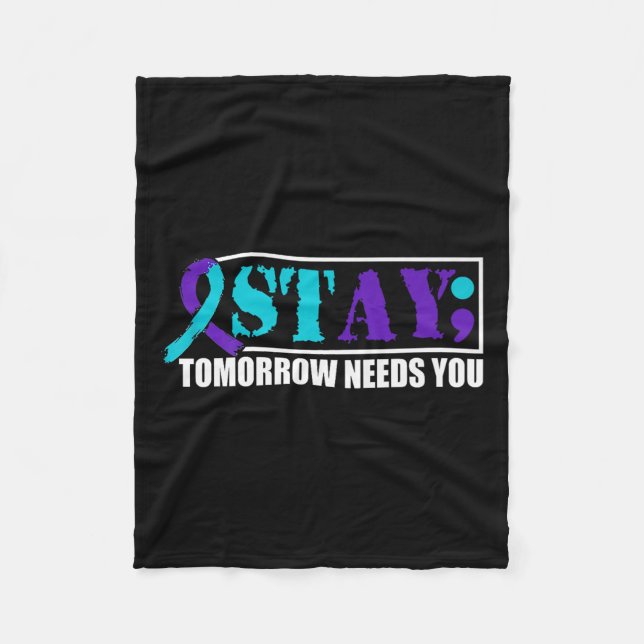 Manta Polar Suicide Awareness Mental Health Tomorrow Semicolon (Anverso)