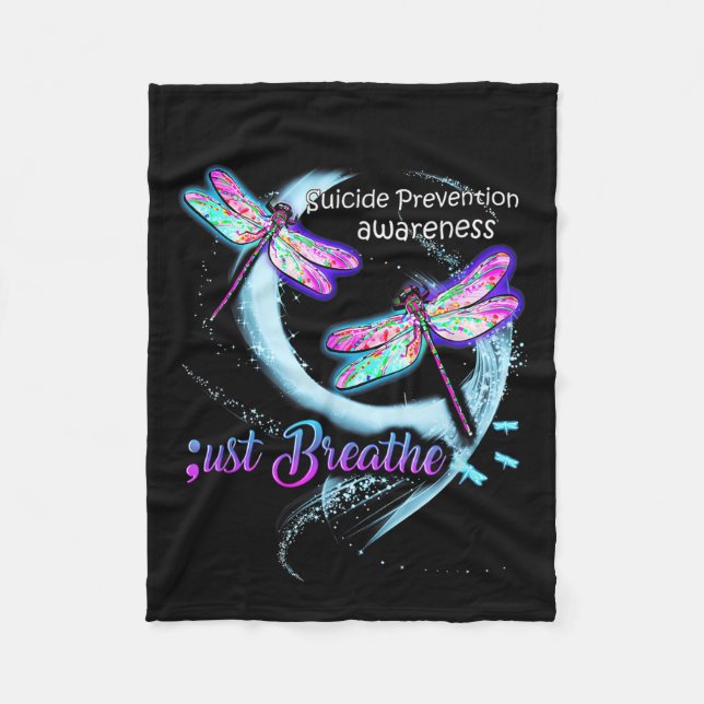 Manta Polar Suicide Awareness Shirt Just Breathe Suicide Preve (Anverso)