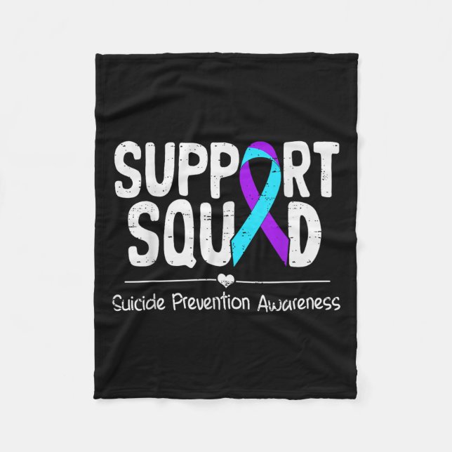 Manta Polar Suicide Awareness Teal &amp; Purple Ribbon Suprt M (Anverso)