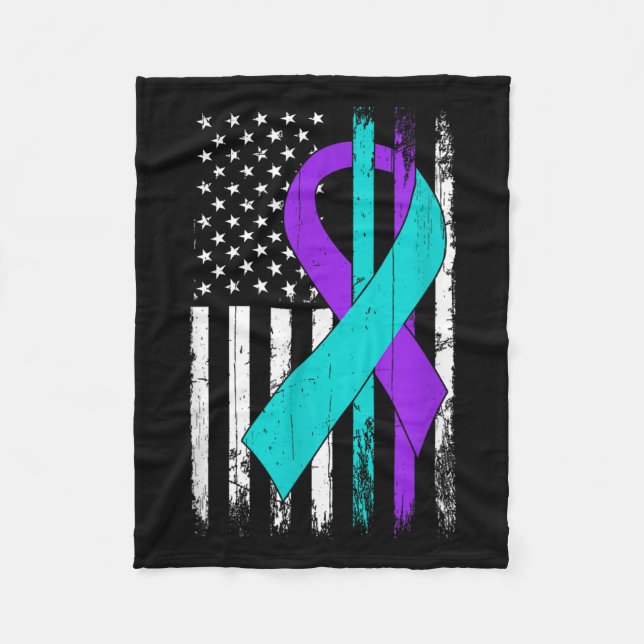 Manta Polar Suicide Prevention Awareness American Flag  (Anverso)