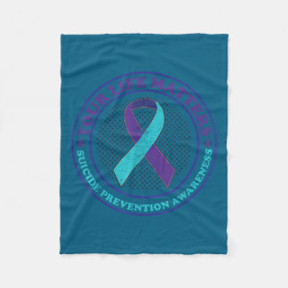 Manta Polar Suicide Prevention Awareness Teal &amp; Purple Rib