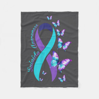 Manta Polar Suicide Prevention Awareness Teal Purple Ribbon Bu