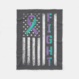 Manta Polar Suicide Prevention Awareness Teal Purple Usa Flag 