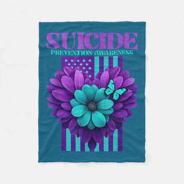 Manta Polar Suicide Prevention Awareness Usa Flag  (Anverso)