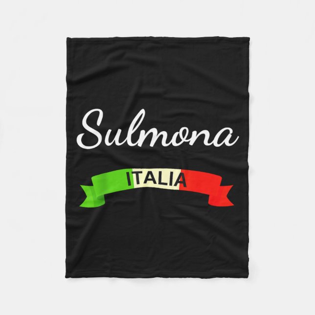 Manta Polar Sulmona Italy Flag Italia Souvenir Gift Matching I (Anverso)