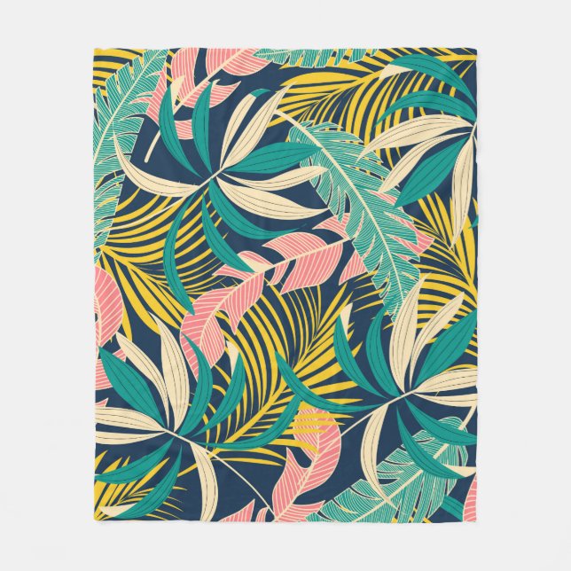 Manta Polar Summer abstract seamless pattern with colorful tro (Anverso)