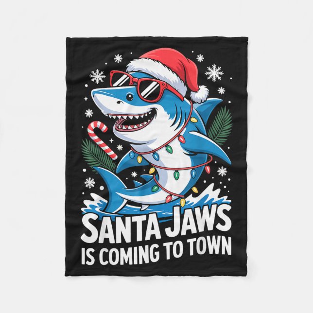 Manta Polar Summer Santa Jaws Vacation Christmas In July Shark (Anverso)