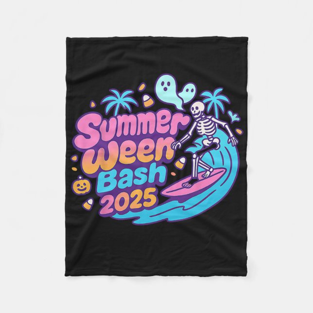 Manta Polar Summerween Sh 2025 Skeleton Beach Fiesta Halloween (Anverso)