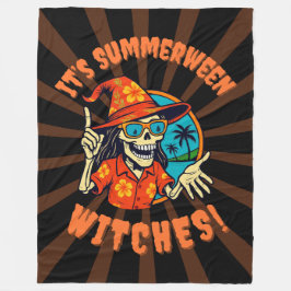 Manta Polar Summerween Witch Skeleton in Tropical Witch Hat 2