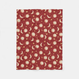 Manta Polar Sun y luna en rojo