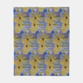 Manta Polar Sunflower amarillo de verano
