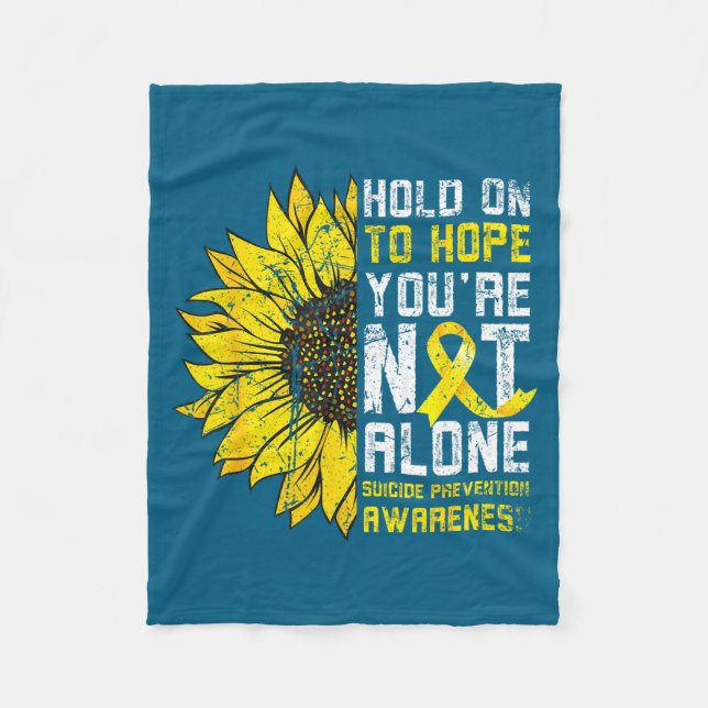 Manta Polar Sunflower Hope Suicide Prevention Awareness Yellow (Anverso)