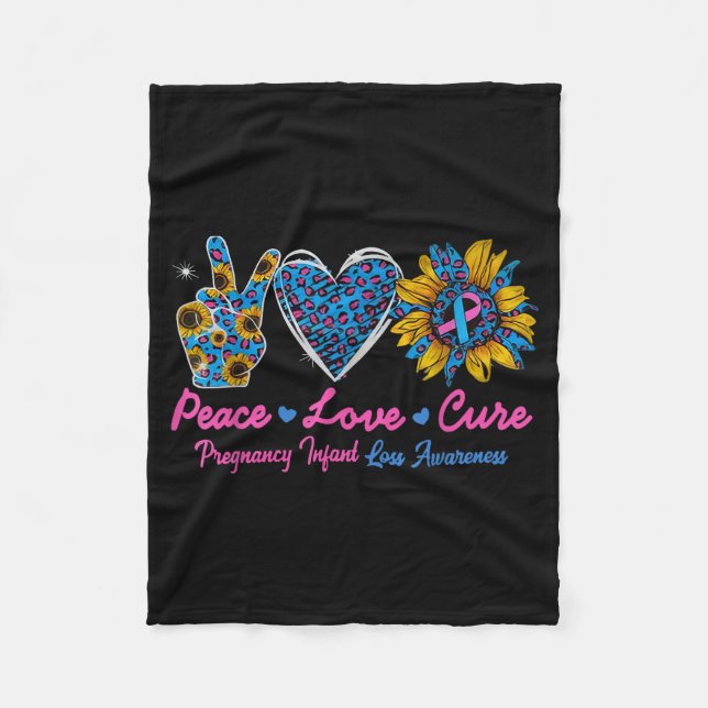 Manta Polar Sunflower Ribbon Pregnancy Infant Loss Awareness C (Anverso)