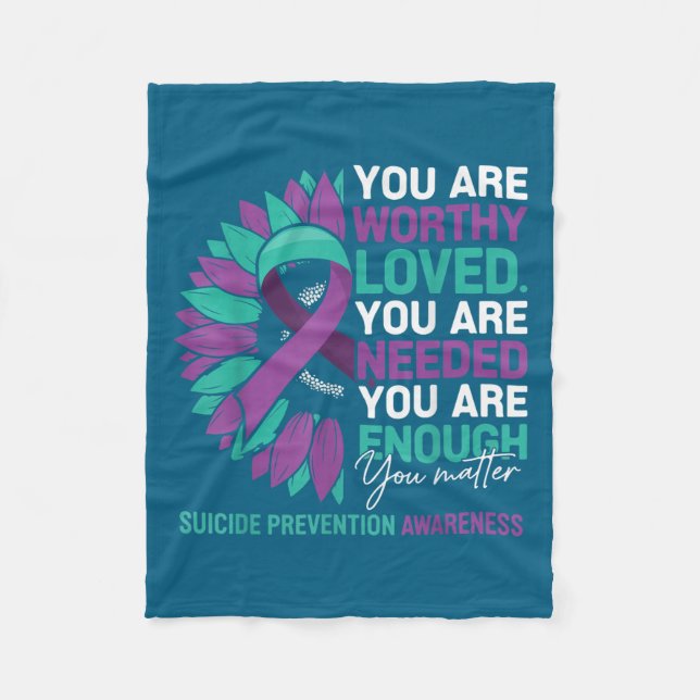 Manta Polar Sunflower Suicide Prevention Awareness Motivationa (Anverso)