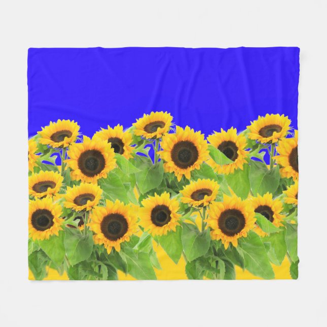 Manta Polar Sunflowers Fleece Blanket (Frente (Horizontal))