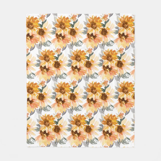 Manta Polar Sunflowers Fleece Blanket (Anverso)