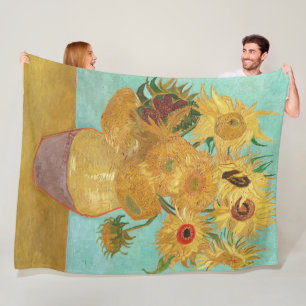 Manta Polar Sunflowers Vincent van Gogh