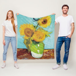 Manta Polar Sunflowers Vincent van Gogh