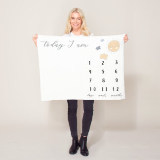 Manta Polar Sunny Day Milestone Blanket