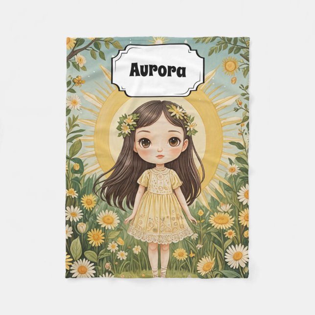 Manta Polar Sunny Serenade Personalizada (Anverso)