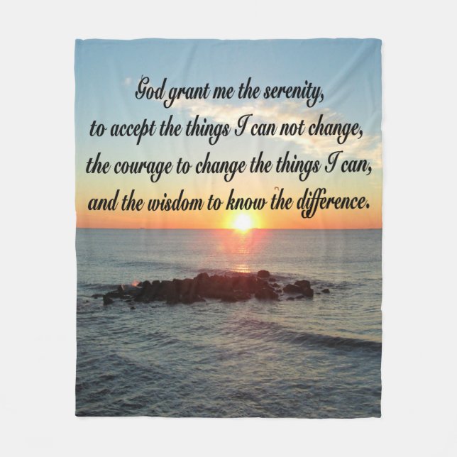 MANTA POLAR SUNRISE SERENITY PRAYER FLEECE BLANKET (Anverso)