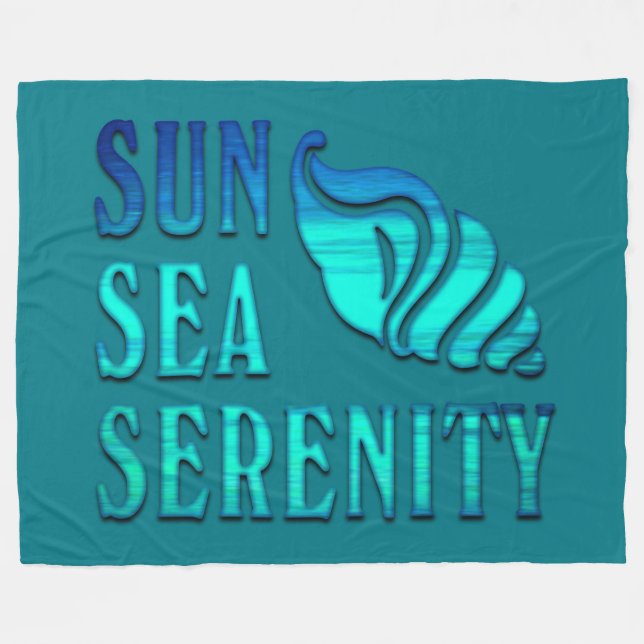 Manta Polar Sunsea Serenity Tropical Seashell Beach Scene (Frente (Horizontal))