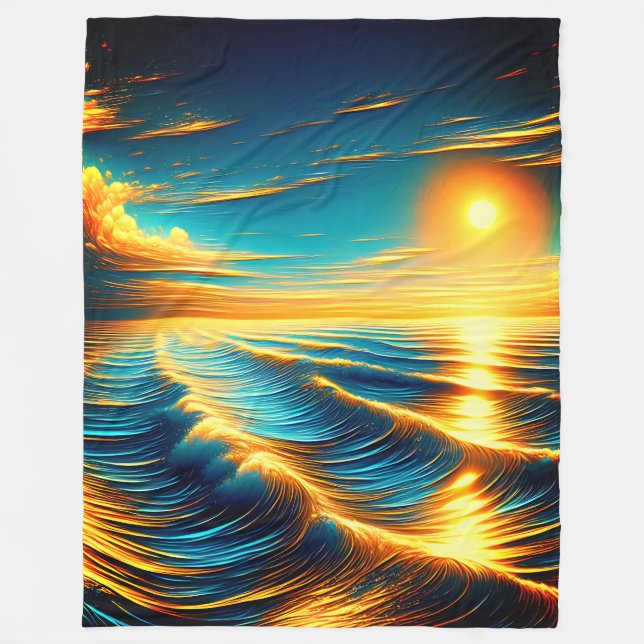 Manta Polar "Sunset Ocean Reverie" (Anverso)