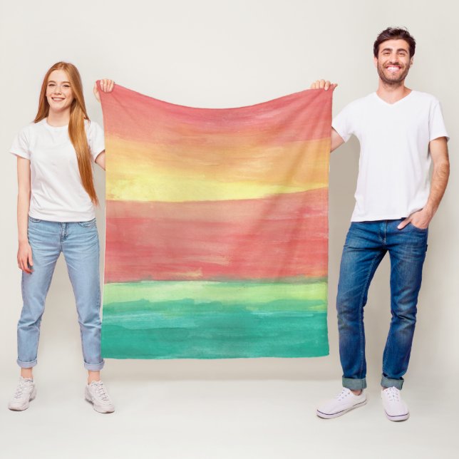 Manta Polar Sunset Shores Resumen Arte (In situ)